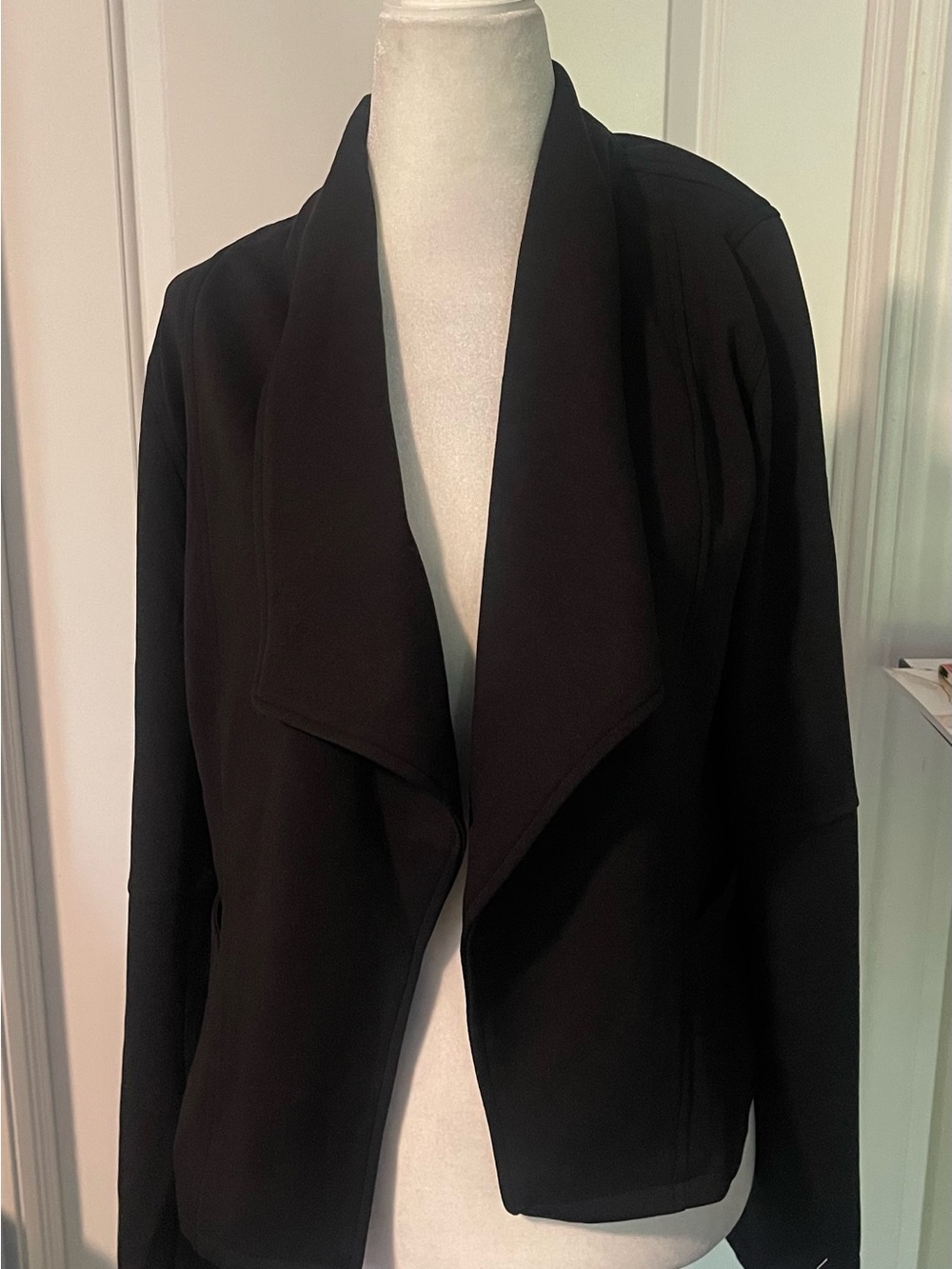 Philosophy Black Draped Open-Front Blazer